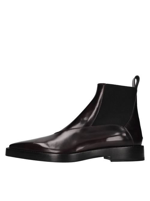 Stivaletti Beatles in pelle MUGLER | MUMFW26LS005_TB074 BRUSHED CALFBURGUNDY